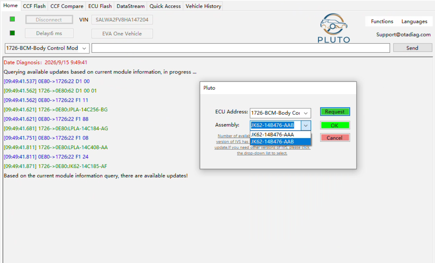 Select IVS version from Assembly list